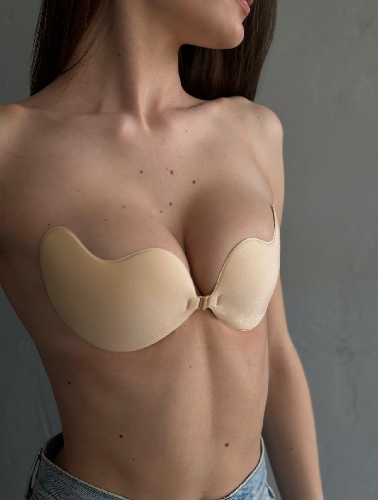 Класичний fly bra БЕЗ push up, Бежевий, фото 1